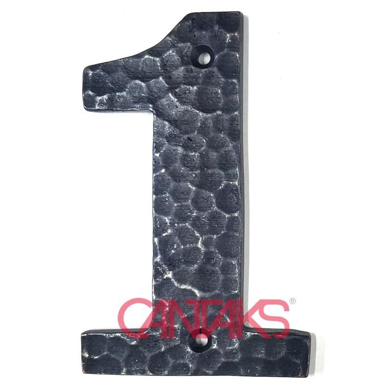 Dövme Kapı Numarası, 100 mm (1'den 9'a) - Pirinç, Vintage, Retro, Rustik ve Antik Tasarım Rakamlar