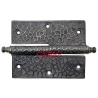 Okka Menteşe 10 cm - Pirinç, Antika, Vintage, Rustik Stil Desenli Kapı Menteşesi 100x73 mm