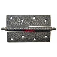 Okka Menteşe 12 cm - Pirinç, Antika, Vintage, Rustik Stil Desenli Kapı Menteşesi 120x73 mm