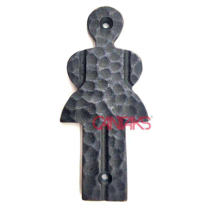 Kadın / Bayan WC Figür Tabelası, 95x40 mm - Pirinç, Vintage, Retro Stil Tasarım Dekoratif  Duvar, Kapı Tuvalet Yönlendirme Tabela